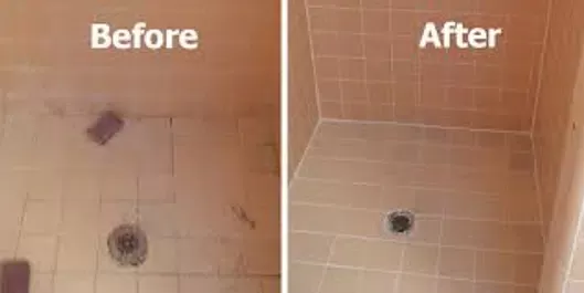Before and After of a shower